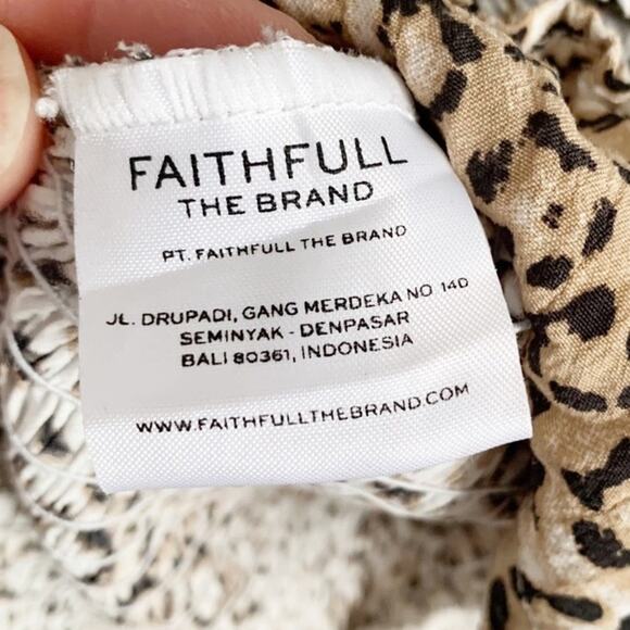 Faithfull the Brand Margherita Mini Dress 6 Leopard NEW - Picture 7 of 9